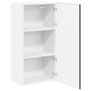 vidaXL Fali konyhaszekrény polcokkal Fekete 50 x 31 x 100 cm Faanyag