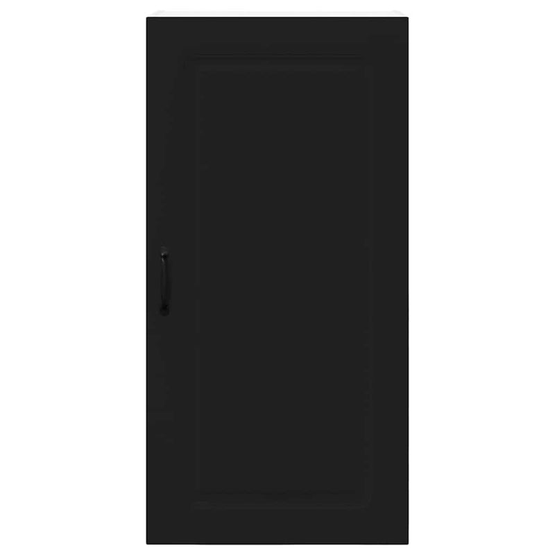 vidaXL Fali konyhaszekrény polcokkal Fekete 50 x 31 x 100 cm Faanyag