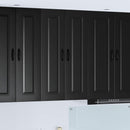 vidaXL Mosogatógép panel Kalmar Fekete 60 x 31 x 100 cm Szerelt Fa