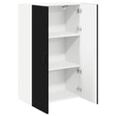 vidaXL Fali konyhaszekrény polcokkal Fekete 60 x 31 x 100 cm Faanyag