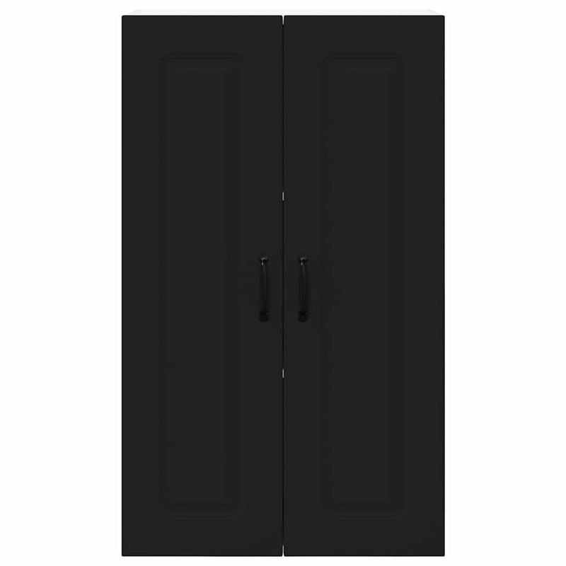 vidaXL Fali konyhaszekrény polcokkal Fekete 60 x 31 x 100 cm Faanyag