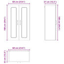 vidaXL Mosogatógép panel Kalmar Beton Szürke 60 x 31 x 100 cm Faanyag