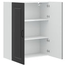vidaXL Mosogatógép panel Kalmar Fekete 80 x 31 x 100 cm Faanyag