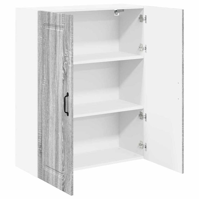 vidaXL Fali konyhaszekrény Szürke Sonoma 80 x 31 x 100 cm Faanyag
