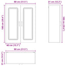 vidaXL Mosogatógép panel Kalmar Barna Tölgy 80 x 31 x 100 cm Faanyag