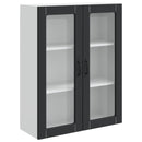 vidaXL Mosogatógép panel Kalmar Fekete 80 x 31 x 100 cm Faanyag