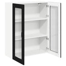 vidaXL Fali konyhaszekrény polcokkal Fekete 80 x 31 x 100 cm Faanyag