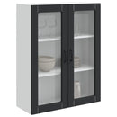 vidaXL Mosogatógép panel Kalmar Fekete 80 x 31 x 100 cm Faanyag