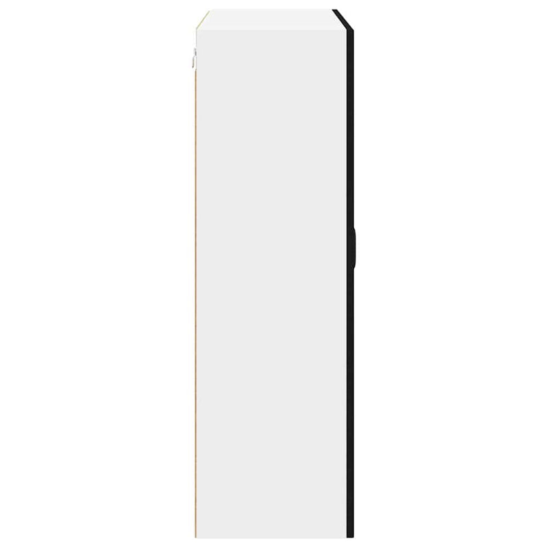 vidaXL Fali konyhaszekrény polcokkal Fekete 80 x 31 x 100 cm Faanyag