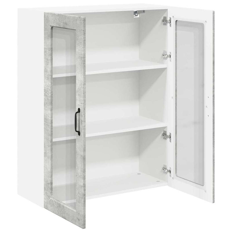 vidaXL Fali konyhaszekrény Beton Szürke 80 x 31 x 100 cm Faanyag