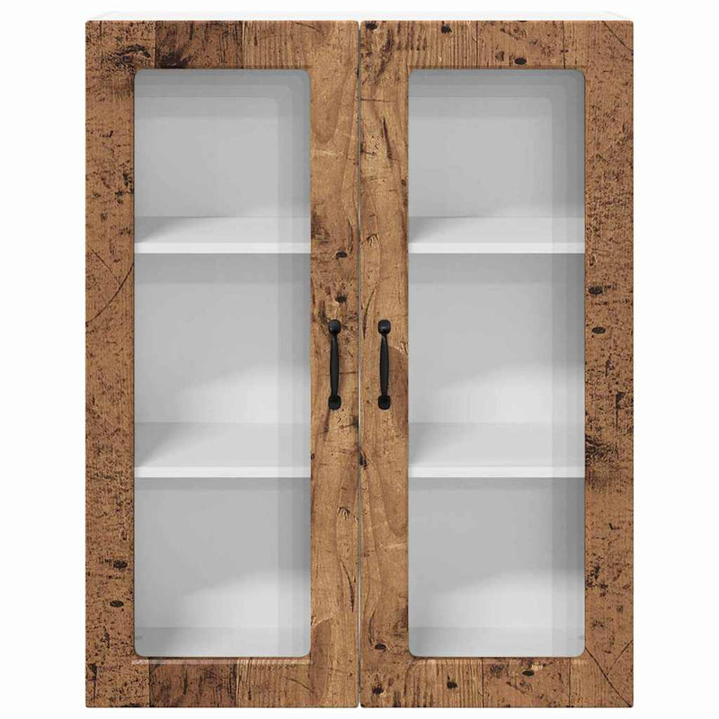 vidaXL Fali konyhaszekrény polcokkal Öreg fa 80 x 31 x 100 cm Faanyag