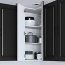 vidaXL Mosogatógép panel Kalmar Fekete 57 x 57 x 100 cm Szerelt Fa