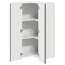 vidaXL Fali konyhaszekrény polcokkal Fekete 57 x 57 x 100 cm Faanyag