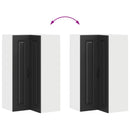 vidaXL Mosogatógép panel Kalmar Fekete 57 x 57 x 100 cm Szerelt Fa