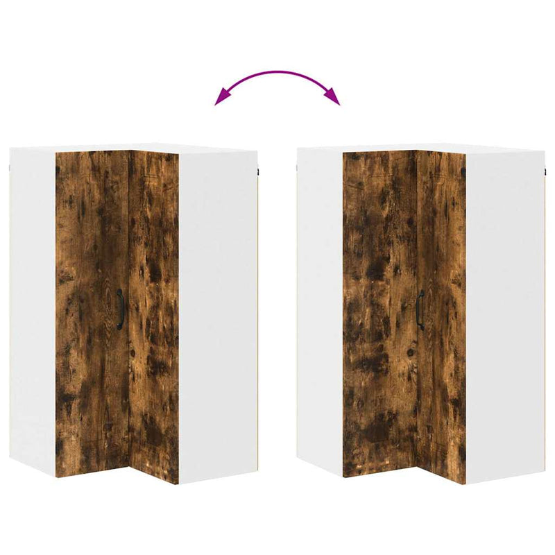 vidaXL Fali konyhaszekrény Füstölt tölgy 57 x 57 x 100 cm Faanyag