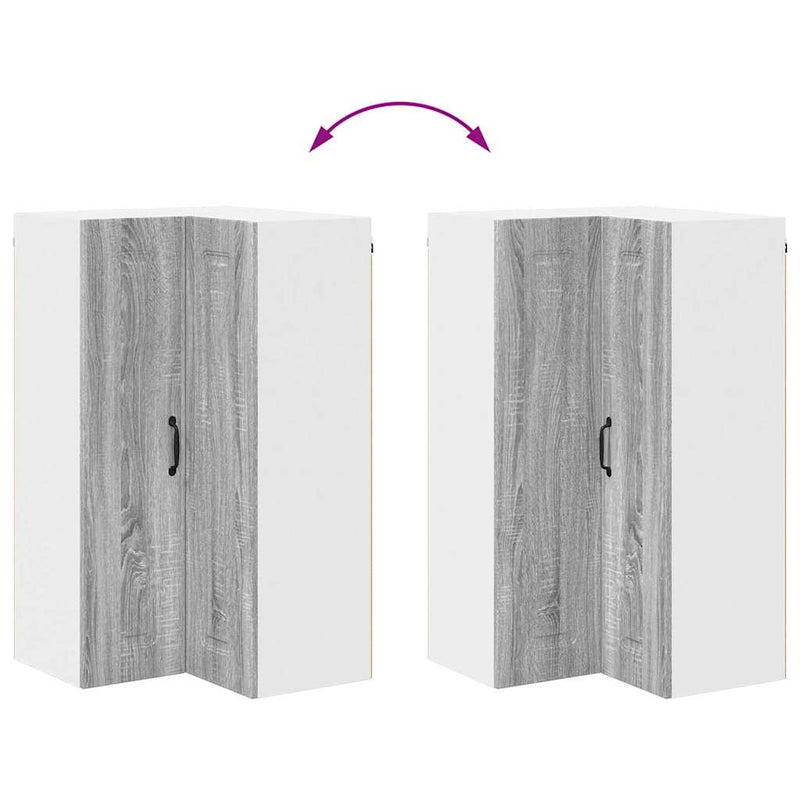 vidaXL Fali konyhaszekrény Szürke Sonoma 57 x 57 x 100 cm Faanyag