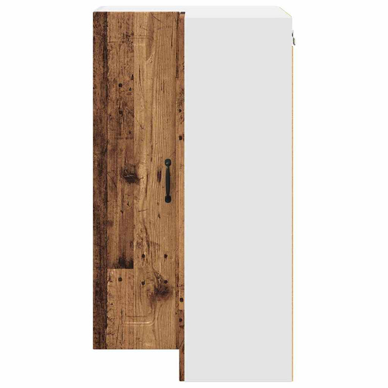 vidaXL Fali konyhaszekrény polcokkal Öreg fa 57 x 57 x 100 cm Faanyag