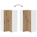 vidaXL Fali konyhaszekrény Artisan tölgy 57 x 57 x 100 cm Faanyag