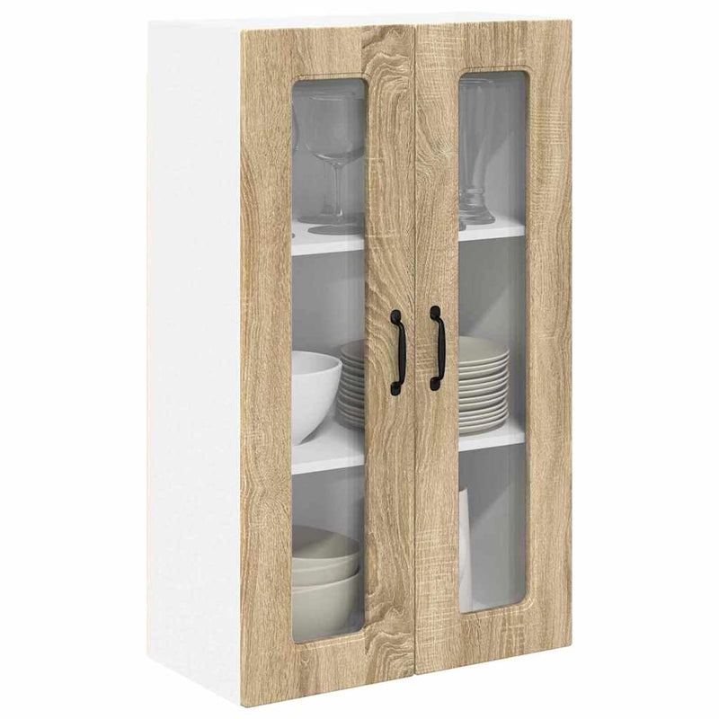 vidaXL Fali konyhaszekrény Sonoma tölgy 60 x 31 x 100 cm Faanyag