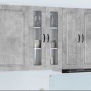 vidaXL Mosogatógép panel Kalmar Beton Szürke 60 x 31 x 100 cm Faanyag