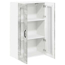 vidaXL Fali konyhaszekrény Beton Szürke 60 x 31 x 100 cm Faanyag