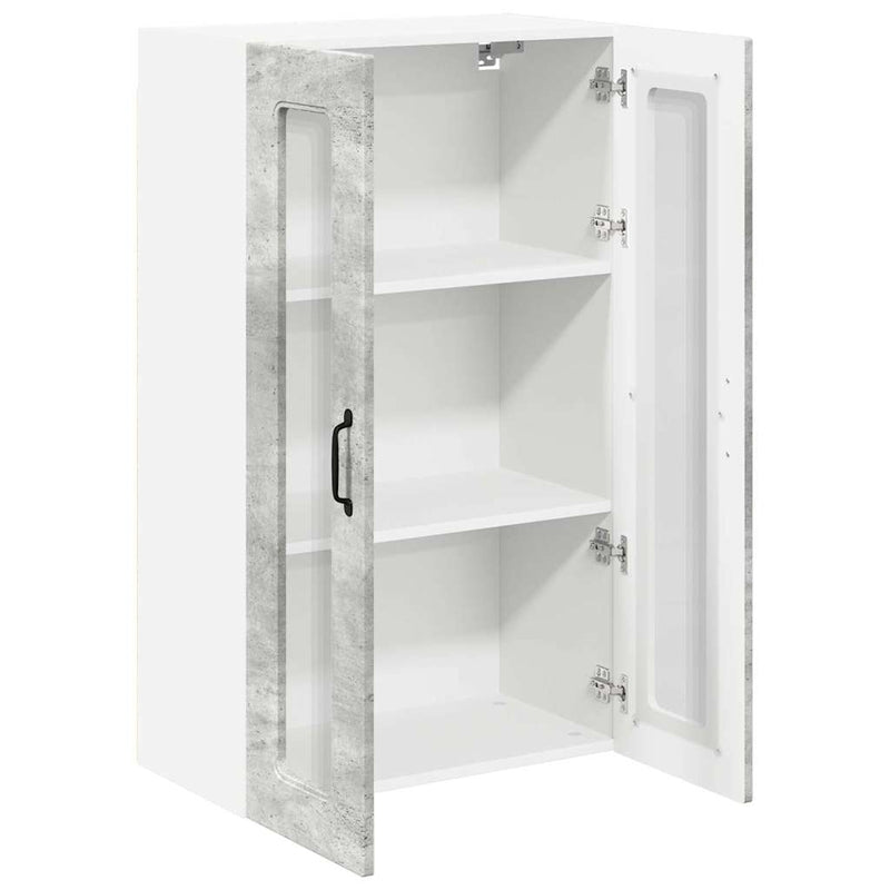 vidaXL Fali konyhaszekrény Beton Szürke 60 x 31 x 100 cm Faanyag