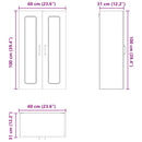 vidaXL Mosogatógép panel Kalmar Beton Szürke 60 x 31 x 100 cm Faanyag
