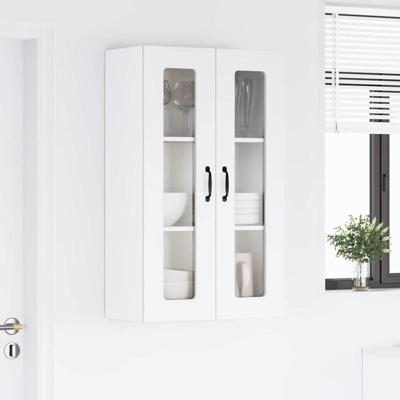 vidaXL Fali konyhaszekrény Magas Fényű Fehér 60 x 31 x 100 cm Faanyag