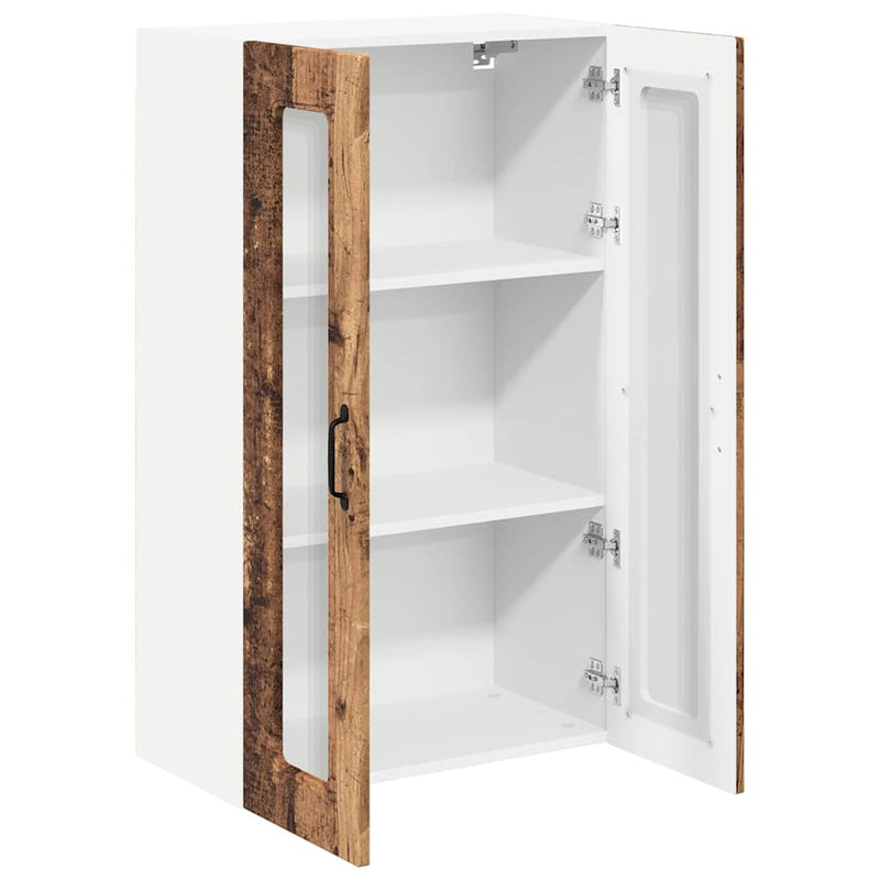 vidaXL Fali konyhaszekrény polcokkal Öreg fa 60 x 31 x 100 cm Faanyag