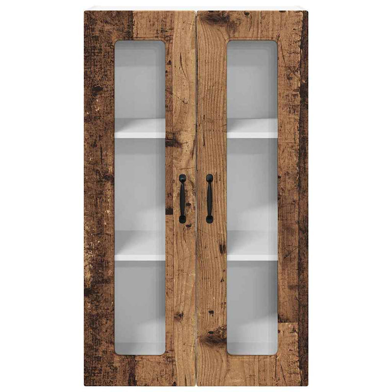 vidaXL Fali konyhaszekrény polcokkal Öreg fa 60 x 31 x 100 cm Faanyag