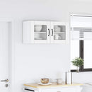 vidaXL Fali üveges szekrény LUCCA 2 pcs Fehér 40 x 31 x 40 cm