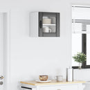 vidaXL Fali üveges szekrény LUCCA Fekete 40 x 31 x 40 cm Szerelt Fa
