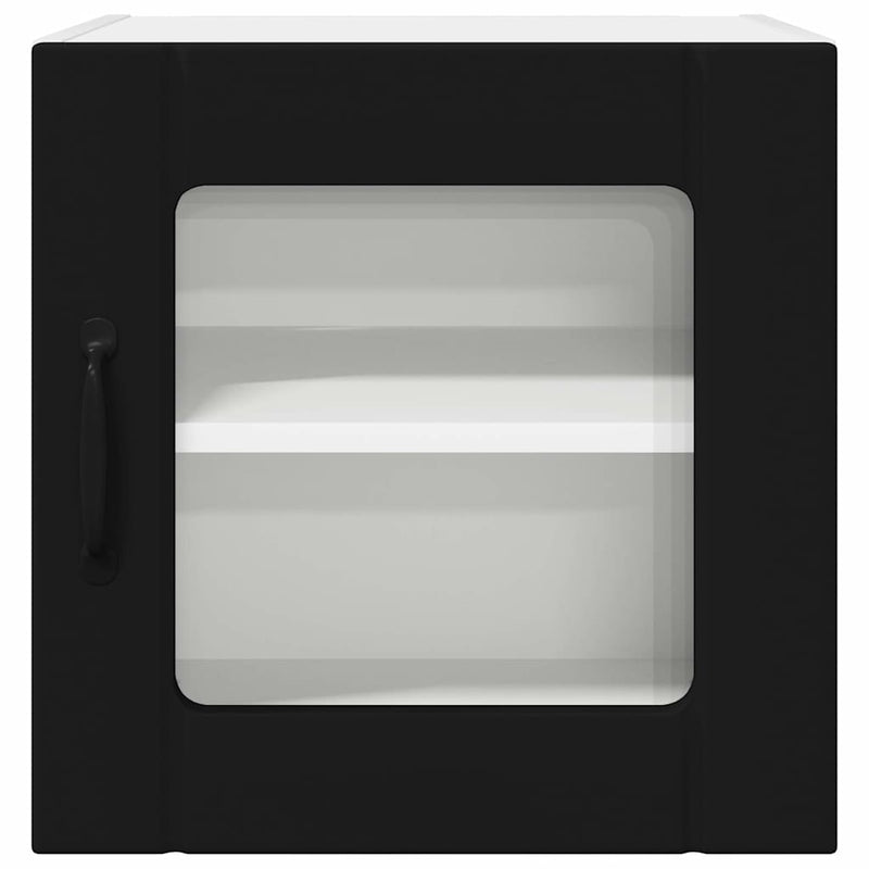 vidaXL Konyhaszekrény polcokkal Fekete 40 x 31 x 40 cm Faanyag