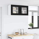 vidaXL Konyhaszekrény polcokkal 2 pcs Fekete 40 x 31 x 40 cm Faanyag