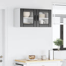 vidaXL Fali üveges szekrény LUCCA 2 pcs Fekete 40 x 31 x 40 cm