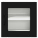 vidaXL Konyhaszekrény polcokkal 2 pcs Fekete 40 x 31 x 40 cm Faanyag