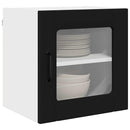 vidaXL Konyhaszekrény polcokkal 2 pcs Fekete 40 x 31 x 40 cm Faanyag