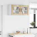 vidaXL Fali üveges szekrény LUCCA 2 pcs Sonoma Tölgy 40 x 31 x 40 cm