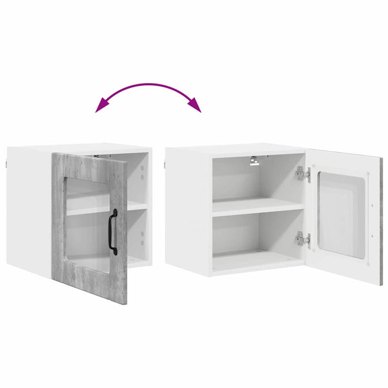 vidaXL Konyhaszekrény polcokkal Beton Szürke 40 x 31 x 40 cm Faanyag