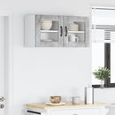 vidaXL Fali üveges szekrény LUCCA 2 pcs Betonszürke 40 x 31 x 40 cm