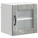 vidaXL Fali üveges szekrény LUCCA 2 pcs Betonszürke 40 x 31 x 40 cm