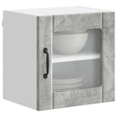 vidaXL Fali üveges szekrény LUCCA 2 pcs Betonszürke 40 x 31 x 40 cm