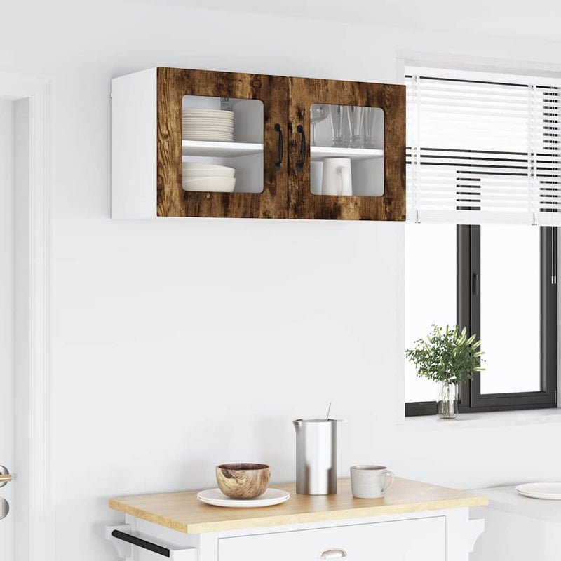 vidaXL Konyhaszekrény 2 pcs Füstölt tölgy 40 x 31 x 40 cm Faanyag