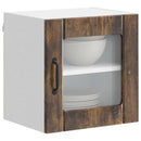 vidaXL Fali üveges szekrény LUCCA 2 pcs Füstös Tölgy 40 x 31 x 40 cm
