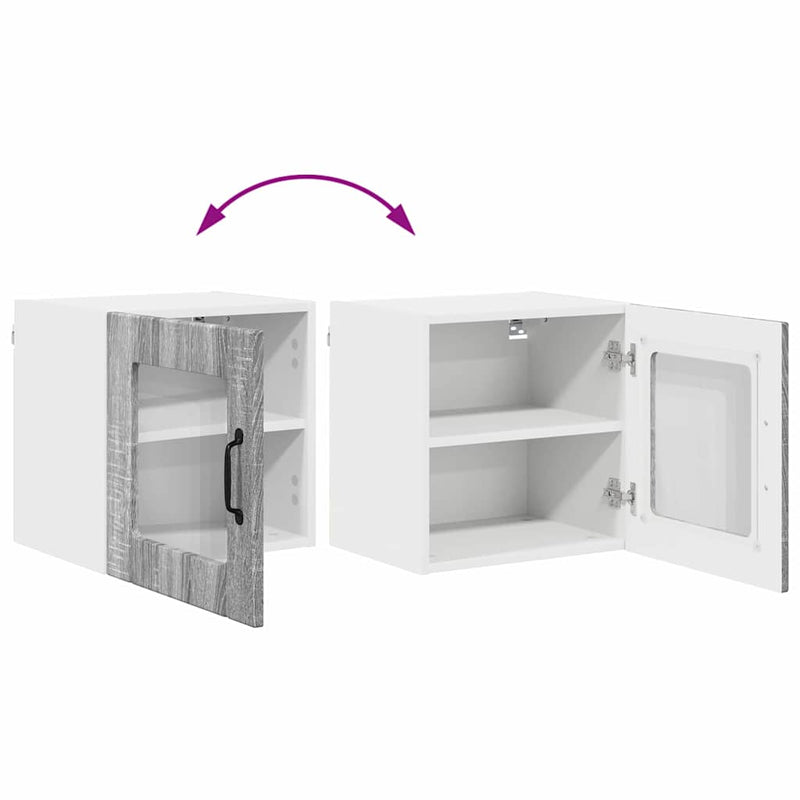 vidaXL Konyhaszekrény polcokkal Szürke Sonoma 40 x 31 x 40 cm Faanyag