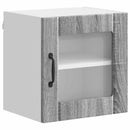 vidaXL Fali üveges szekrény LUCCA 2 pcs Szürke Sonoma 40 x 31 x 40 cm