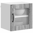 vidaXL Fali üveges szekrény LUCCA 2 pcs Szürke Sonoma 40 x 31 x 40 cm