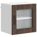 vidaXL Fali üveges szekrény LUCCA 2 pcs Barna Tölgy 40 x 31 x 40 cm