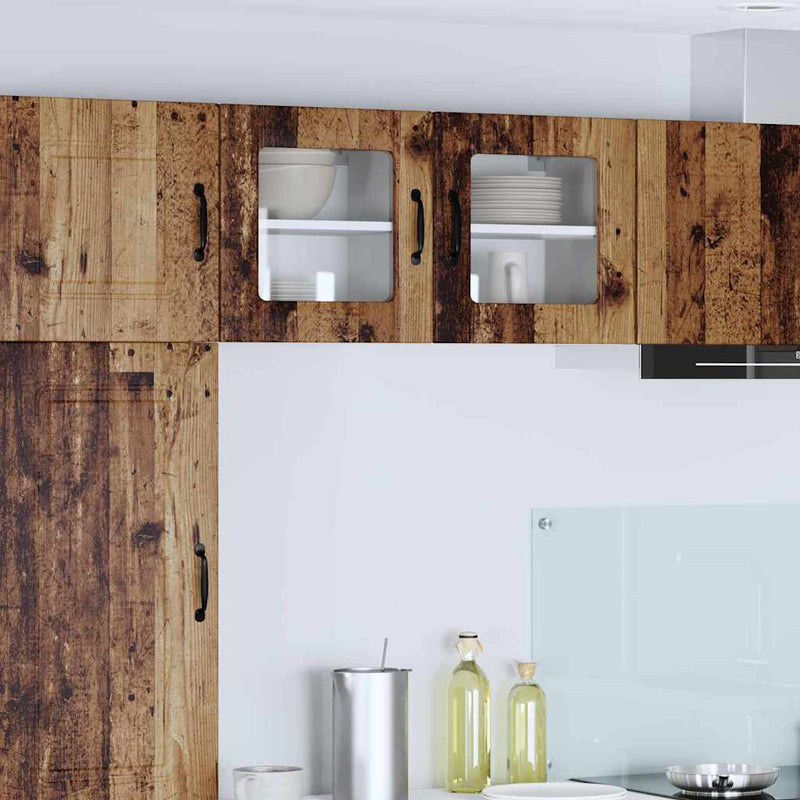 vidaXL Konyhaszekrény polcokkal Öreg fa 40 x 31 x 40 cm Faanyag