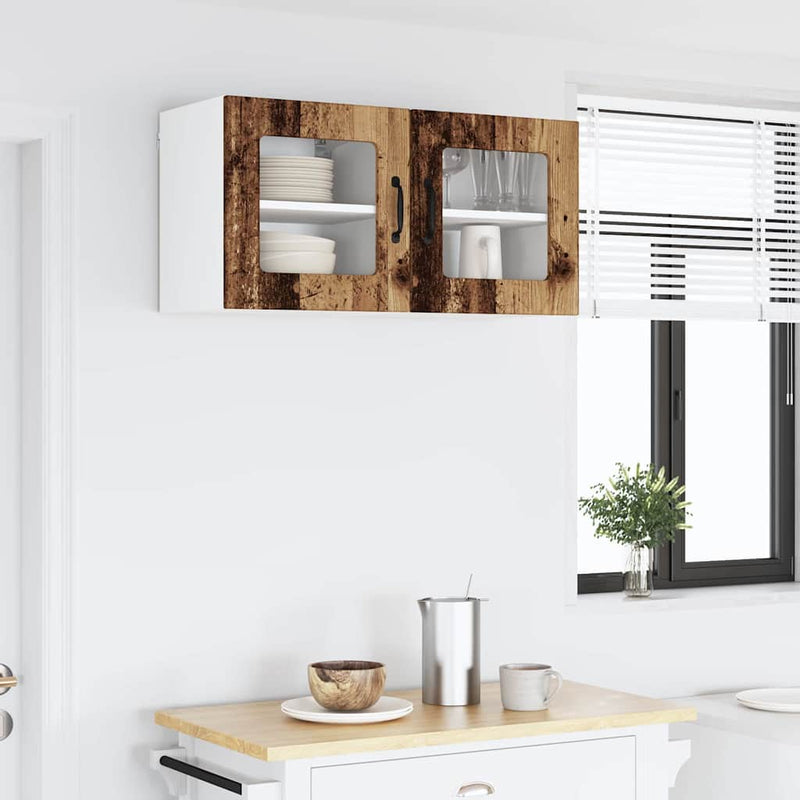 vidaXL Konyhaszekrény polcokkal Öreg fa 40 x 31 x 40 cm Faanyag